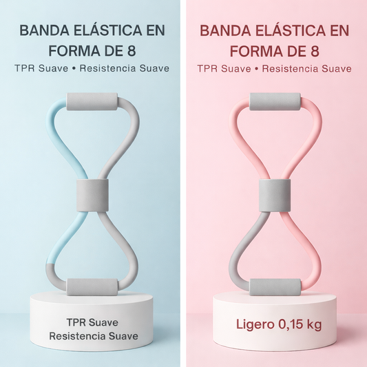 Banda Elástica en Forma de 8 para Yoga y Ejercicios de Espalda (Mujer)